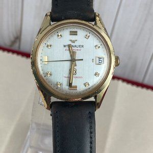 Vintage Swiss Wittnauer 13 Jewels Electronic Transistorized 10 K Gold Filled Man